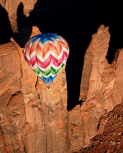 [© High Canyon Balloon by Judy Hill is described with Stock, Color, Warm, Desert, Canyonlands, Vertical, Fall, Spring, Summer, Black, Beige, Blue, Brown, Gold, golden, Orange, Yellows, Reds, Green, Hot, Pink, Cliff, Balloons, Hot air Balloons, Canyon, Arizona, Fine Art, retro hit 18702 rate ]