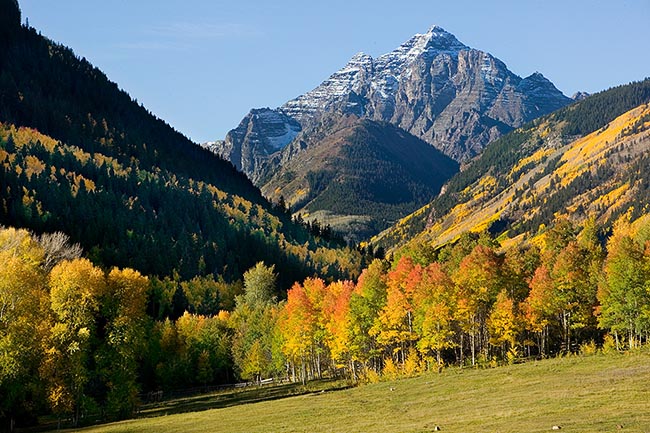 [© Fall Pyramid T Lazy 7, H by Judy Hill is described with Color, Warm, Farm, Woods, Mountain, Horizontal, Fall, Fine Art, Stock, Blue, Gold, Gray, Orange, Yellows, Maroon Bells-Snowmass Wilderness, Aspen, Colorado, Rockys, Rocky Mountain, Pyramid, Pyramid Peak, Foliage, Grass, Mt., Pasture, Tree, Alpine, Mountains, Ranches, 2005, Cottonwoods, Aspens, Rocky, Rocky Mountains, golden hit 19204 rate ]