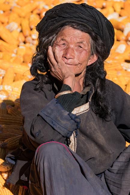 [© Yunnan Grandmother by Amory B. Lovins is described with China, Fine Art, Color, Vertical, Portrait, Woman, Elder, Corn, Fall, Smile hit 20839 rate ]