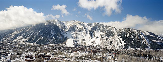 [© Ajax by Judy Hill is described with Stock, Color, Cool, Neutrals, Mountain, Town, Horizontal, Panorama, Winter, Buildings, Historic, Old Buildings, Opera House, Street, Blue, Beige, White, Brown, Gray, Ajax, Aspen, Aspen Mountain, Colorado, Rocky Mountain, Rockys, Roaring Fork Valley, White River National Forest, Ski Area, Air, Blue sky, Clouds, Stone, Mt., Old things, Road, Mountains, City, Fine Art hit 18049 rate ]